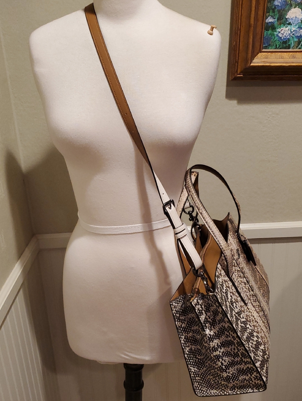 Coach Real Snakeskin Charlie Carryall Tote - Picture 6 of 15